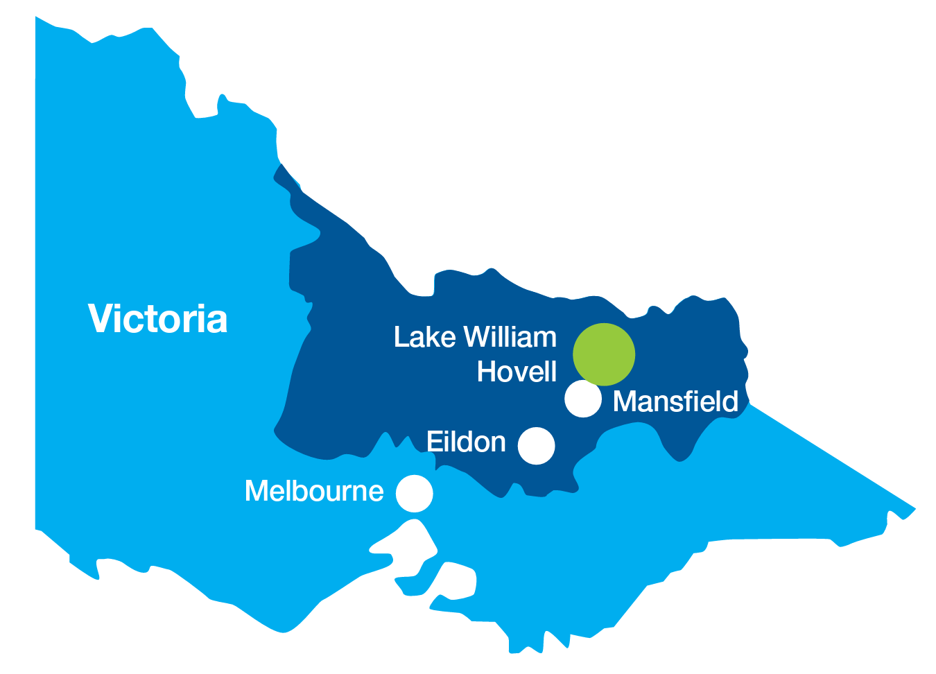Lake William Hovell location in map of Victoria